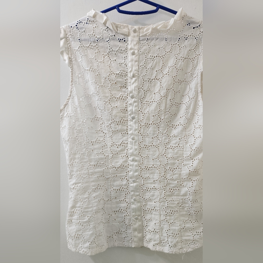 Bebe Cream Ruffle Top - Picture 5 of 6